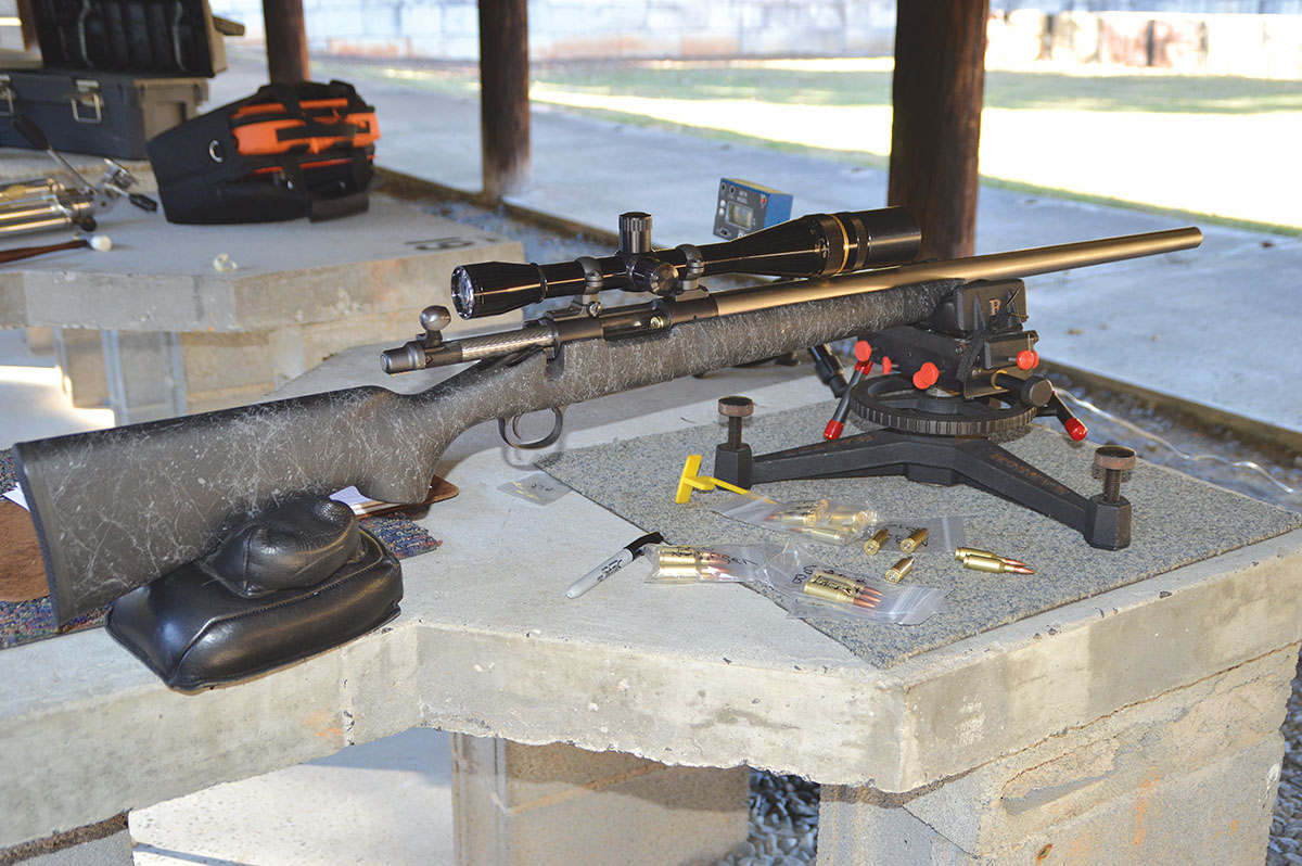 A 10.5-pound rifle makes benchrest shooting easier.